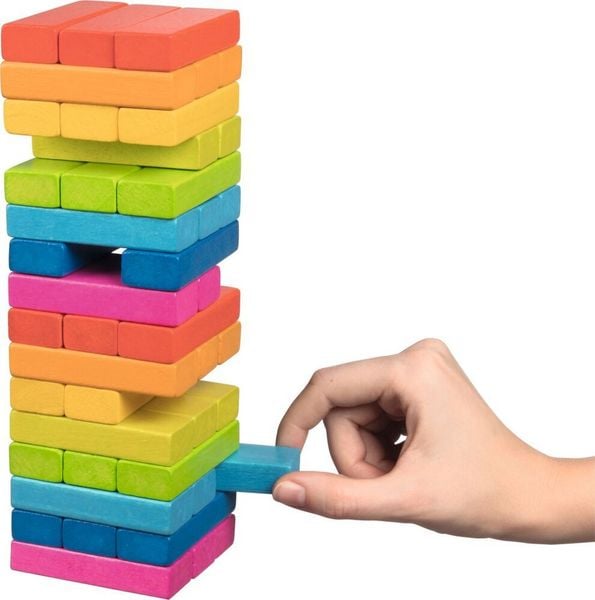 Produktbild: Geschicklichkeitsspiel Wackelturm Regenbogen