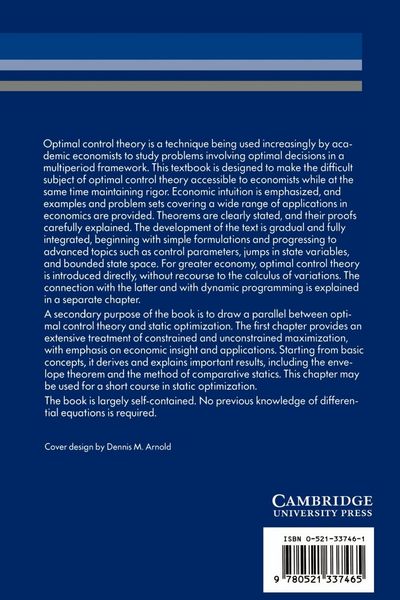 Produktbild: Optimal Control Theory and Static Optimization in Economics