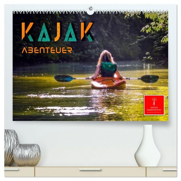 Kajak Abenteuer (hochwertiger Premium Wandkalender 2026 DIN A2 quer), Kunstdruck in Hochglanz