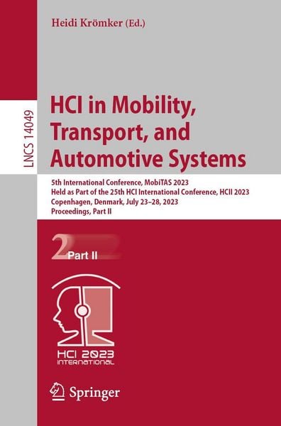 Produktbild: HCI in Mobility, Transport, and Automotive Systems