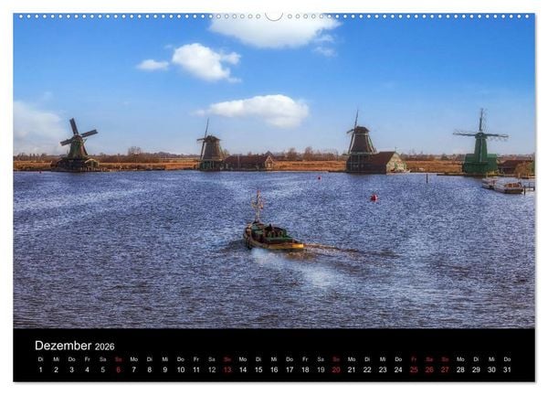 Produktbild: Die Niederlande (hochwertiger Premium Wandkalender 2026 DIN A2 quer), Kunstdruck in Hochglanz