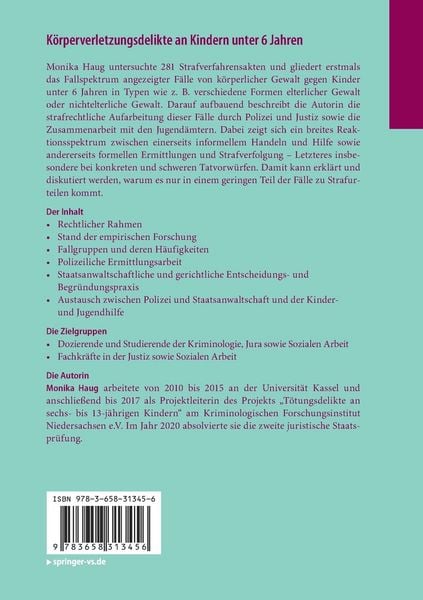 Produktbild: K&ouml;rperverletzungsdelikte an Kindern unter 6 Jahren