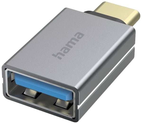 Hama USB 3.2 Gen 1 (USB 3.0) Adapter [1x USB 3.2 Gen 1 Stecker C (USB 3.0) - 1x USB 3.2 Gen 1 Buchse A (USB 3.0)]