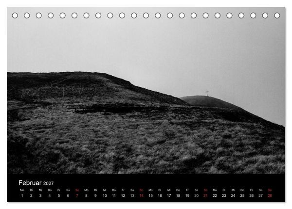 Produktbild: BERGE IN SCHWARZ WEISS (Tischkalender 2027 DIN A5 quer), CALVENDO Monatskalender