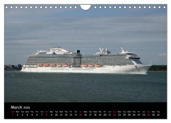 Produktbild: Cruise ships around the world (Wall Calendar 2026 DIN A4 landscape), CALVENDO 12 Month Wall Calendar