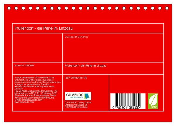 Produktbild: Pfullendorf - die Perle im Linzgau (Tischkalender 2027 DIN A5 quer), CALVENDO Monatskalender