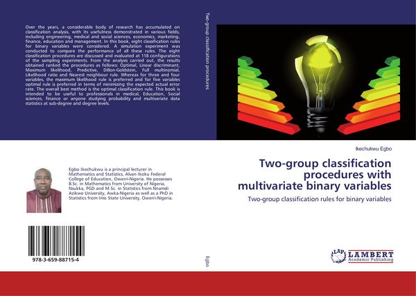 Produktbild: Two-group classification procedures with multivariate binary variables