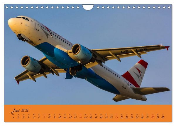 Produktbild: Flugzeuge im Abendlicht (Wandkalender 2026 DIN A4 quer), CALVENDO Monatskalender