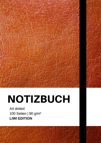 Produktbild: Notizbuch A4 dotted - 100 Seiten Soft Cover - braun