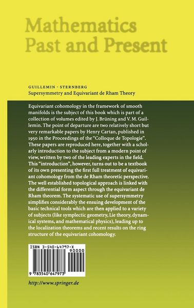 Produktbild: Supersymmetry and Equivariant de Rham Theory