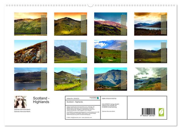 Produktbild: Scotland - Highlands (hochwertiger Premium Wandkalender 2026 DIN A2 quer), Kunstdruck in Hochglanz