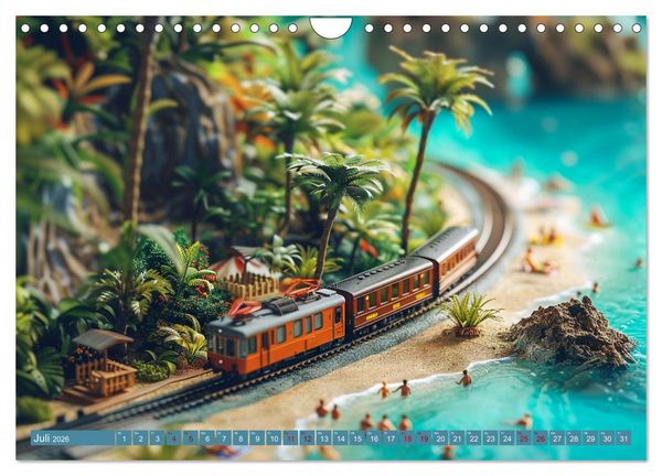 Produktbild: Modelleisenbahnen sind cool (Wandkalender 2026 DIN A4 quer), CALVENDO Monatskalender