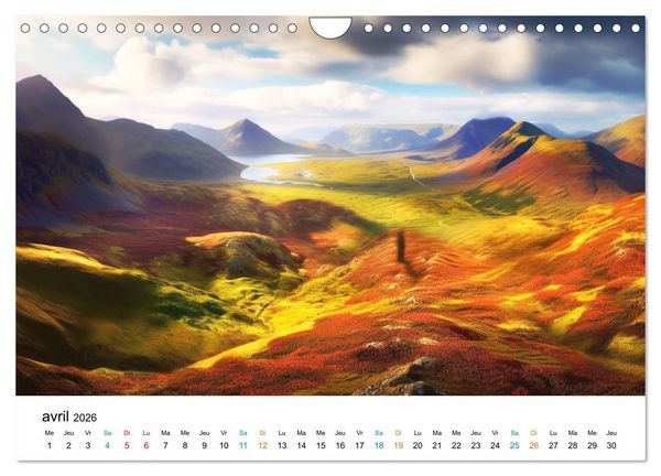 Produktbild: Paysages r&ecirc;v&eacute;s (Calendrier mural 2026 DIN A4 vertical), CALVENDO calendrier mensuel