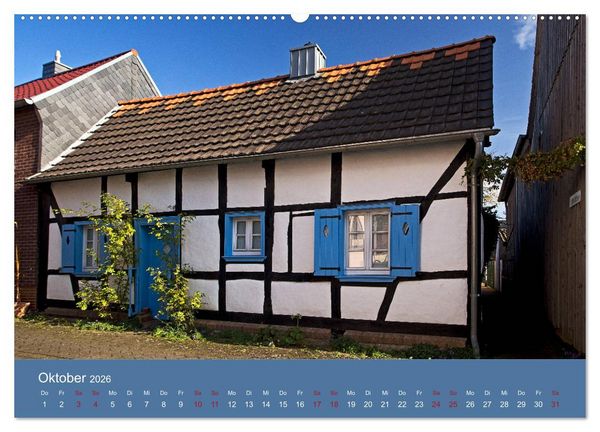 Produktbild: ERFTSTADT - Burgen und B&uuml;rgerh&auml;user (Wandkalender 2026 DIN A2 quer), CALVENDO Monatskalender