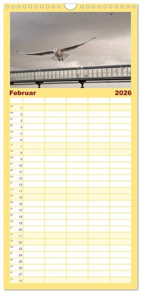 Produktbild: Familienplaner 2026 - Usedom 2026 Rendezvous zwischen Ahlbeck und Heringsdorf mit 5 Spalten (Wandkalender, 21 x 45 cm) CALVENDO