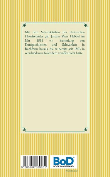 Produktbild: Schatzk&auml;stlein des rheinischen Hausfreundes