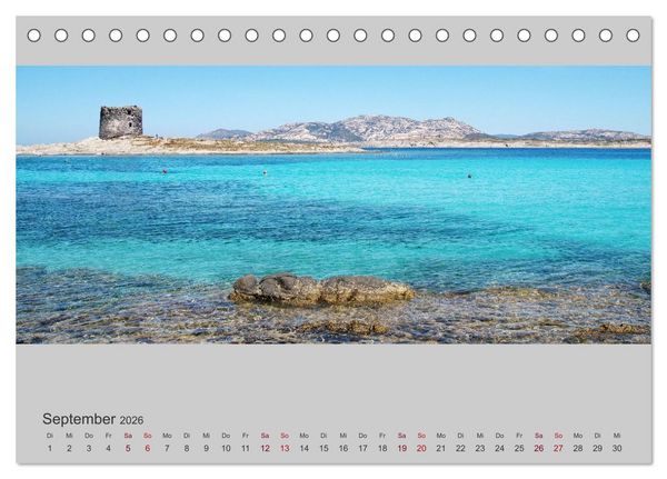 Produktbild: Sardinien &ndash; Die Nordk&uuml;ste (Tischkalender 2026 DIN A5 quer), CALVENDO Monatskalender