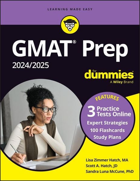 Produktbild: GMAT Prep 2024/2025 For Dummies (GMAT Focus Edition): Book + 3 Practice Tests + Flashcards Online