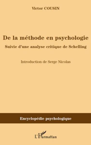 Produktbild: De la methode en psychologie - suivie d'une analyse critique