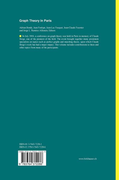 Produktbild: Graph Theory in Paris