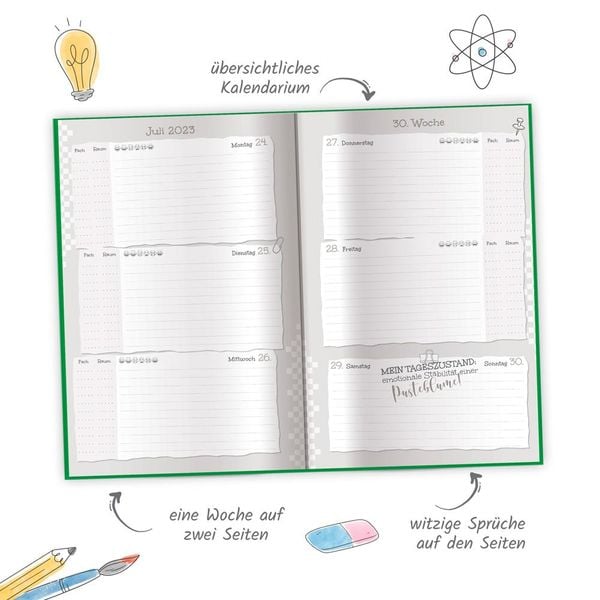Produktbild: Tr&ouml;tsch Sch&uuml;lerkalender Flexi Gl&uuml;cksreif 23/24