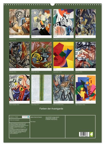 Produktbild: Farben der Avantgarde (Wandkalender 2026 DIN A2 hoch), CALVENDO Monatskalender