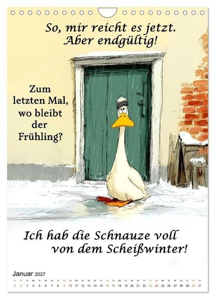 Produktbild: Bl&ouml;de Gans - Denkste! (Wandkalender 2027 DIN A4 hoch), CALVENDO Monatskalender