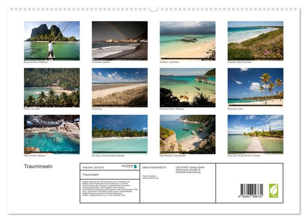 Produktbild: Trauminseln (hochwertiger Premium Wandkalender 2026 DIN A2 quer), Kunstdruck in Hochglanz
