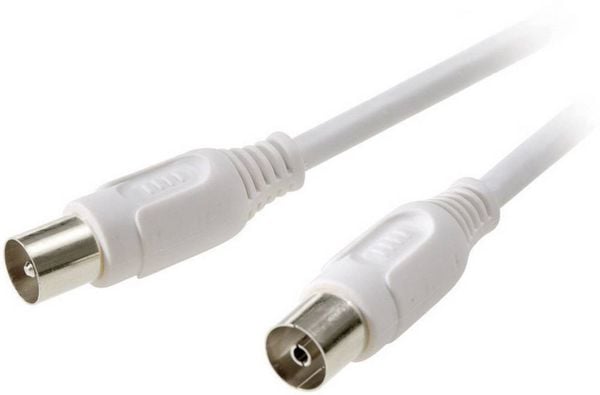 Produktbild: SpeaKa Professional Antennen Anschlusskabel [1x Antennenstecker 75 Ω - 1x Antennenbuchse 75 Ω] 2.50 m 90 dB Wei&szlig;