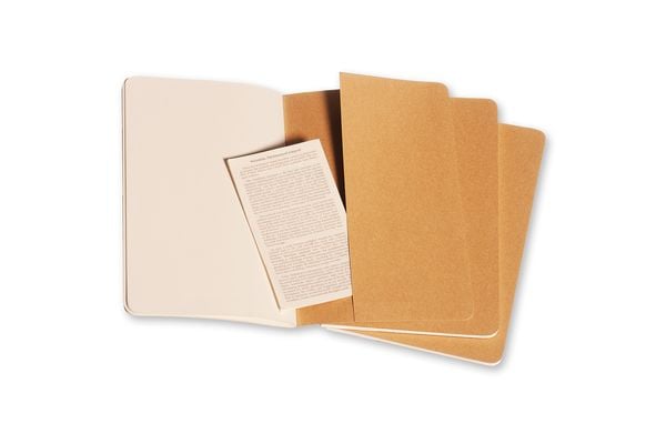 Produktbild: Moleskine Cahier large blanko packpapierbraun DIN A5. 3er Pack