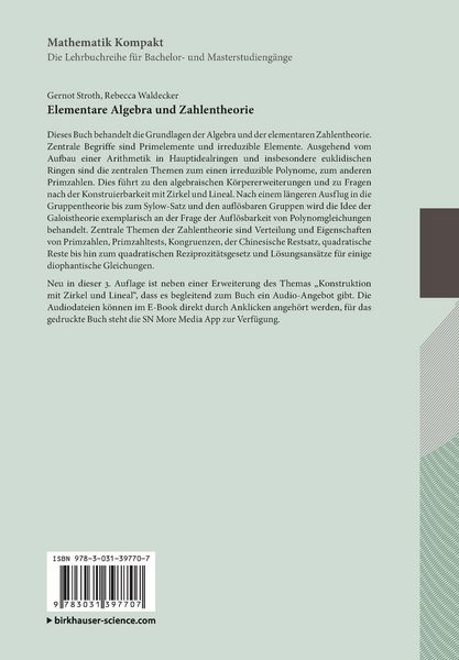 Produktbild: Elementare Algebra und Zahlentheorie