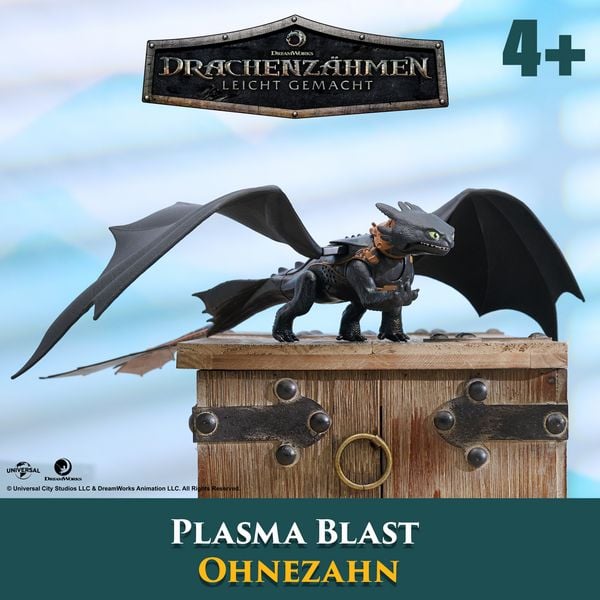 Produktbild: Drachenz&auml;hmen leicht gemacht - Plasma Blast Ohnezahn, 51cm lange Drachenfigur mit Licht- und Soundeffekten