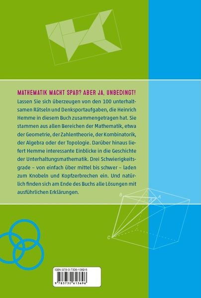 Produktbild: 100 mathematische R&auml;tsel mit ausf&uuml;hrlichen L&ouml;sungen