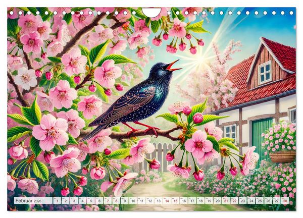 Produktbild: Tiere im Garten - Tierische Begegnungen in der gr&uuml;nen Oase (Wandkalender 2026 DIN A4 quer), CALVENDO Monatskalender