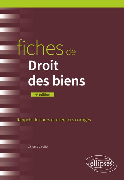 Produktbild: Fiches de Droit des biens