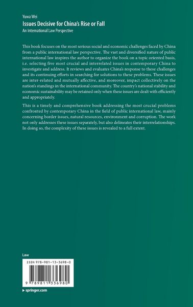 Produktbild: Issues Decisive for China&rsquo;s Rise or Fall