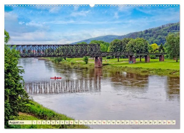 Produktbild: Bodenwerder - entz&uuml;ckende M&uuml;nchhausen-Stadt an der Oberweser (Wandkalender 2026 DIN A2 quer), CALVENDO Monatskalender