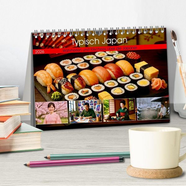 Produktbild: Typisch Japan. Wahrheiten und Klischees &uuml;ber die Japaner (Tischkalender 2026 DIN A5 quer), CALVENDO Monatskalender
