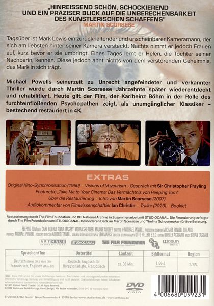 Produktbild: Peeping Tom - Augen der Angst - Digital Remastered