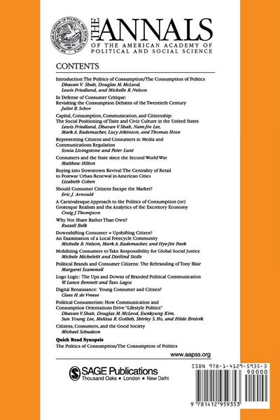 Produktbild: The Politics of Consumption / The Consumption of Politics