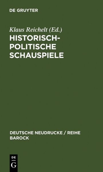 Produktbild: Historisch-politische Schauspiele