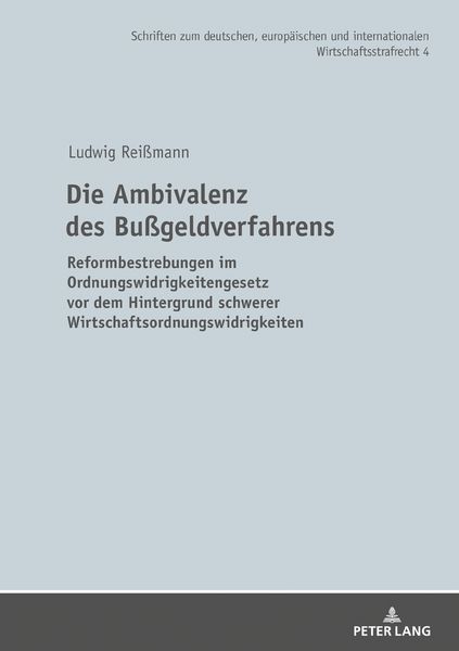 Produktbild: Die Ambivalenz des Bu&szlig;geldverfahrens