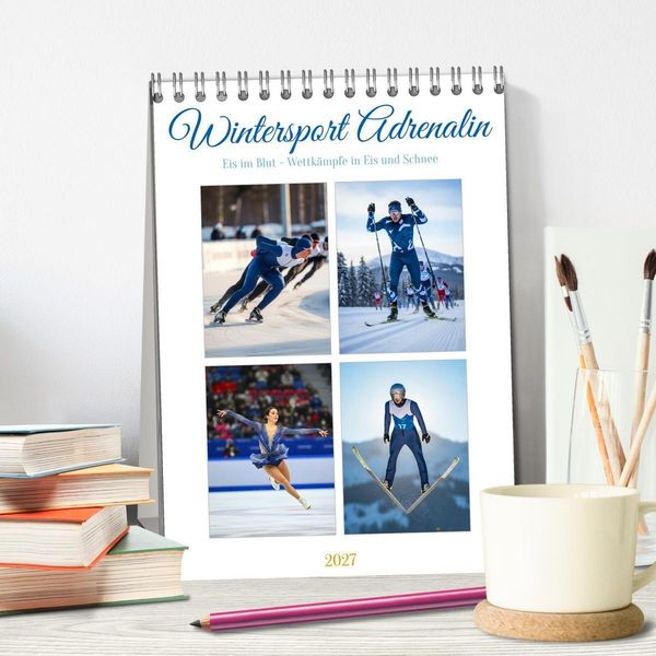 Produktbild: Wintersport Adrenalin (Tischkalender 2027 DIN A5 hoch), CALVENDO Monatskalender