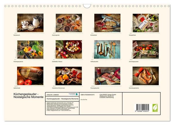 Produktbild: K&uuml;chengeplauder - Nostalgische Momente (Wandkalender 2027 DIN A3 quer), CALVENDO Monatskalender