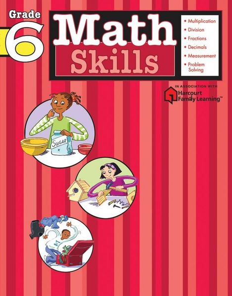 Produktbild: Math Skills: Grade 6 (Flash Kids Harcourt Family Learning)