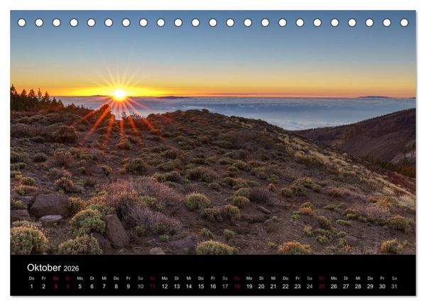 Produktbild: Teneriffa - Die Vulkaninsel im sch&ouml;nsten Licht (Tischkalender 2026 DIN A5 quer), CALVENDO Monatskalender