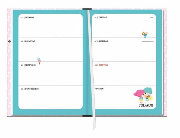 Produktbild: Hello Kitty 17-Monats-Kalenderbuch A5 2027 - 17 Monate. Von August 2026 bis Dezember 2027