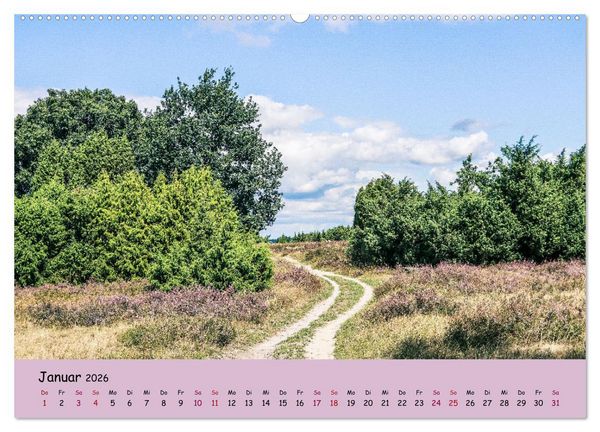 Produktbild: L&uuml;neburger Heide Wege (Wandkalender 2026 DIN A2 quer), CALVENDO Monatskalender
