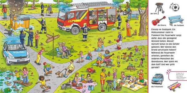 Produktbild: H&ouml;r mal (Soundbuch): Wimmelbuch: Feuerwehr