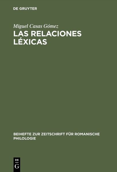 Produktbild: Las relaciones l&eacute;xicas